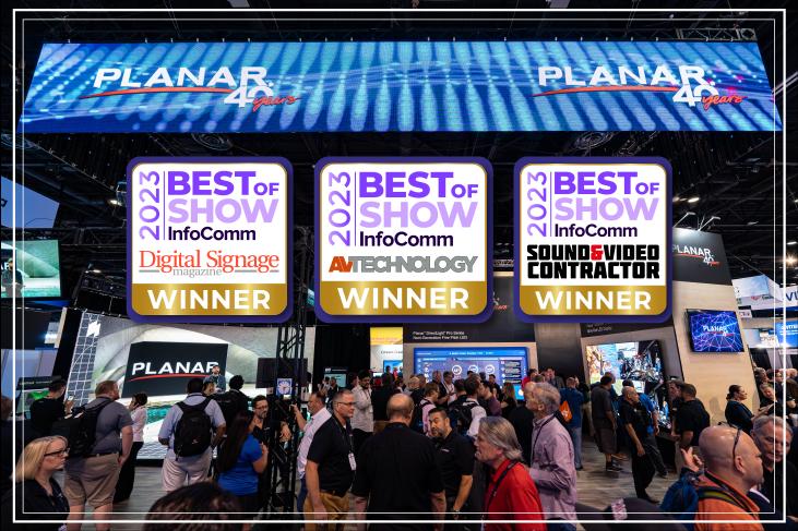 尊龙凯时PLANAR三款产品同时斩获InfoComm最佳展示奖